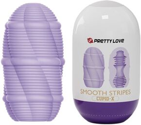 Cupid X - Smooth Stripes - Masturbateur - Violet, blanc