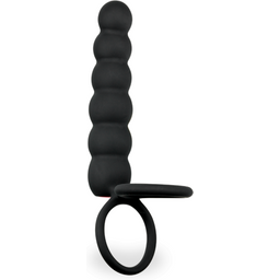 Double cockring avec plug vibrant pour double pénétration Stronix