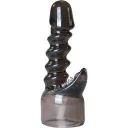 Embout noir de godemichet à spirales Easytoys