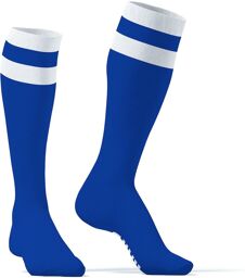 Chaussettes hautes Hard Bleu-Blanc