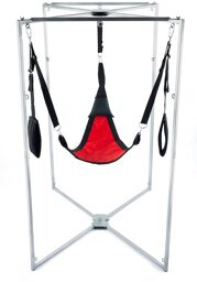 Kit Sling Tissu Triangle Rouge-Noir Armature Grise