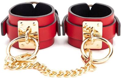 Menottes de poignets Goldy Cuff Rouge-Noir