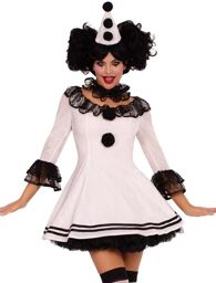 Costume clown Pierrot 3 pièces M/L Blanc