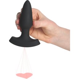 Laser Series Heart Plug Anal Télécommandé Petit avec LED