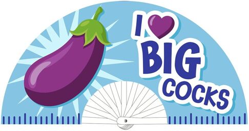 Éventail I Love Big Cocks 64cm