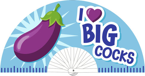 Éventail I Love Big Cocks 64cm