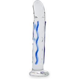 Gode godemichet en verre Glow gode vaginal ou anal homme ou femme - Bleu