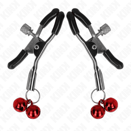 pince à tétons double cloche rouge 6 cm