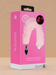 Plug en Metal queue de renard Rose Light-up à Led