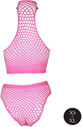 Turtle Neck and High Waist Slip - Pink - XS/XL