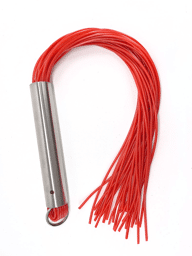 Martinet homme rouge manche métal lanières en PVC Rouge