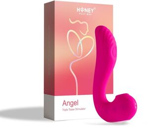 Angel - Vibromasseur 3 en 1 point G et léchage du clitoris - Rose