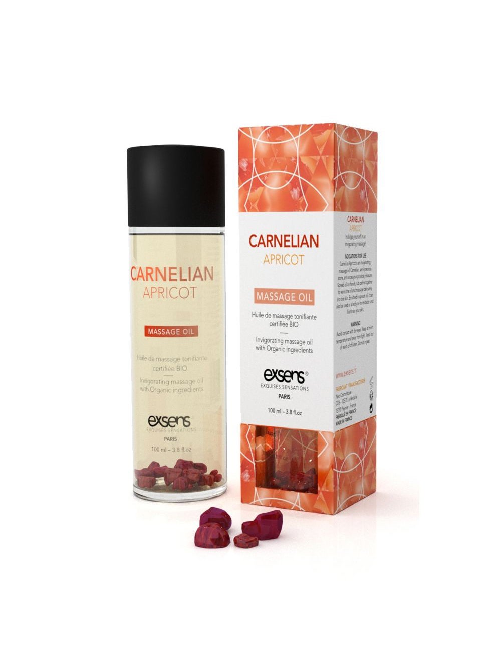 Huile de Massage Tonifiante BIO Cornaline et Abricot