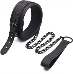 Collier Soumission avec laisse Noir