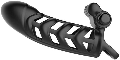 Gaine à Pénis Vibro Cock & Clit Sleeve Noir