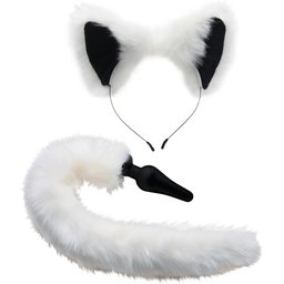 White Fox Plug Anal à Queue et Oreilles