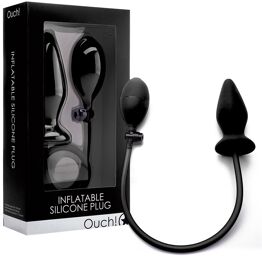 Plug Anal gonflant noir en silicone
