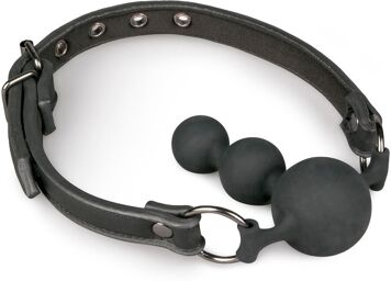 Bâillon-boule avec perles en silicone