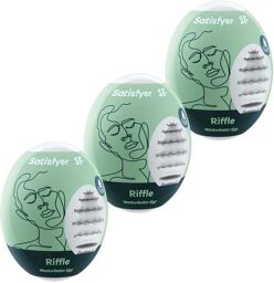 Masturbateur Oeuf Eggcited Riffle Pack de 3 Vert