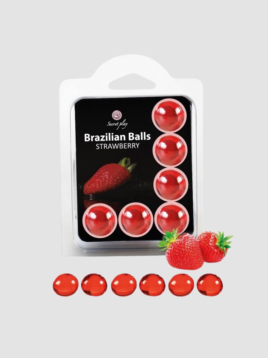 Boules de Massage Aromatisées Brazilian Balls x6 fraise