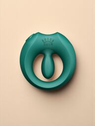 Apis - Anneau vibrant pour couple, contrôlé par application - Vert Turquoise