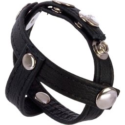 Harnais C/B en Cuir avec Pièce Séparatrice en H