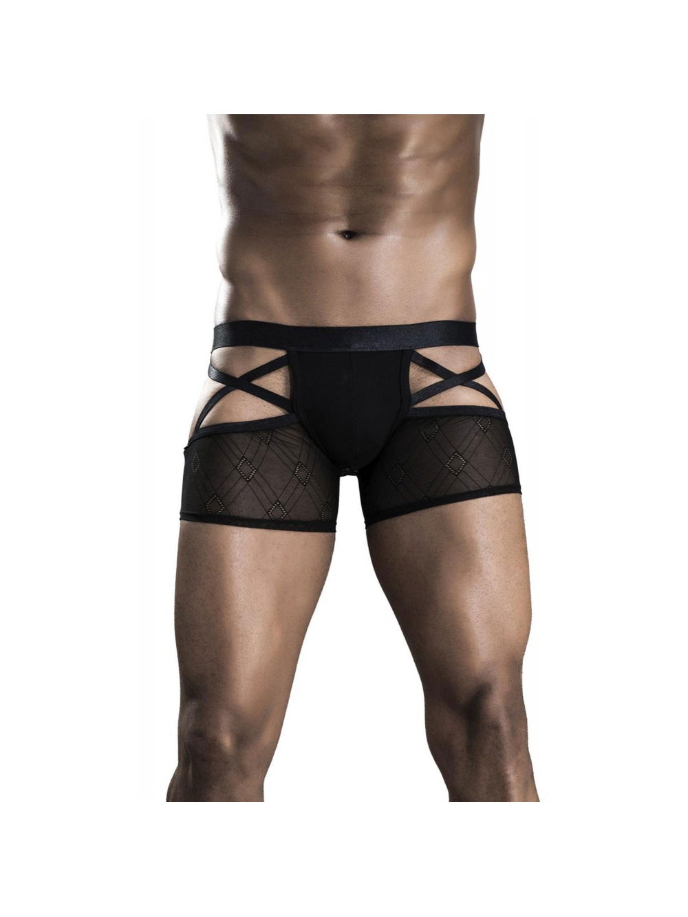Boxer Jockstrap Lanières Noir