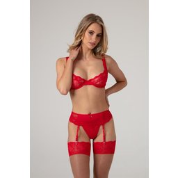 Ensemble 3 pièces avec soutien-gorge Marzia - Rouge