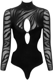 Body souple à manches longues Noir