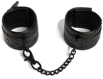 Menottes pour Poignets en Similicuir Noir