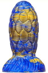 Gode Oeuf de Dragon Warnax 13 x 7cm Bleu-Doré