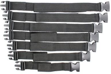 Lot de 7 Sangles Attaches Camisole Claps Noires