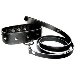 - Leather Collar & Leash Set