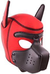 Cagoule PUPPY Néoprène Rouge-Noir