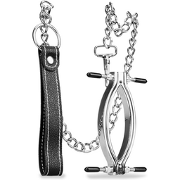 Pince à vagin en acier inoxydable + laisse