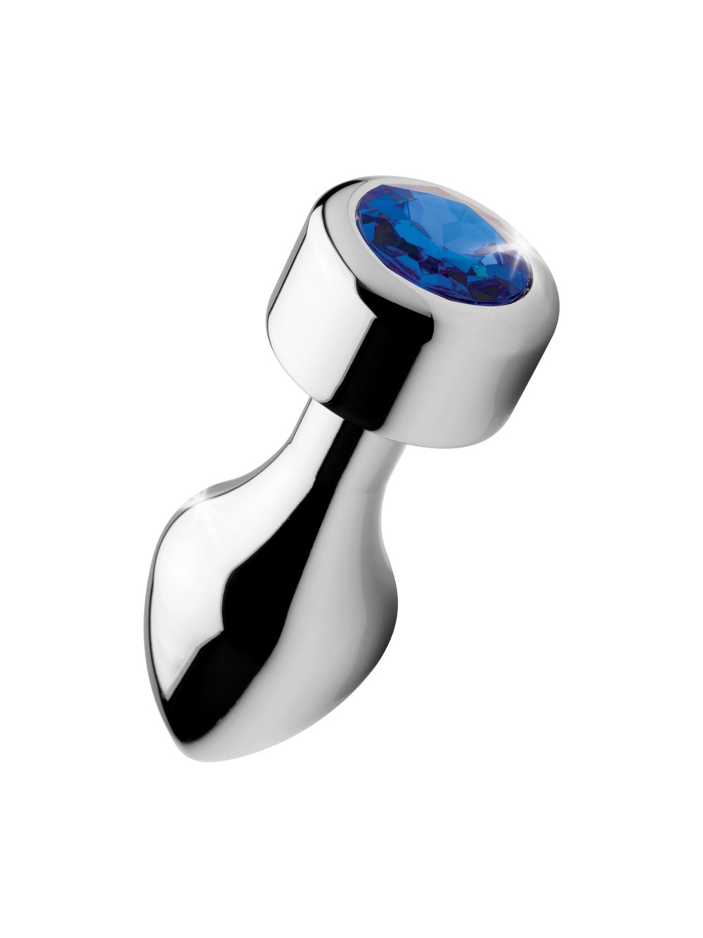 Plug Anal Métal Weighted Bijou Blue Gem Large