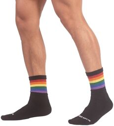 Chaussettes HALF SOCKS Rainbow Noire