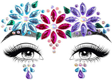 Autocollant pour visage Dahlia Face Jewels Sticker MULTICOLOR