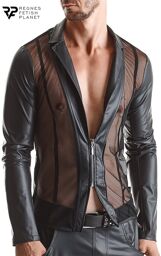 Veste wetlook Daniele Noir