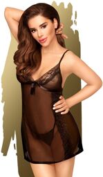 Nuisette et string Noir Casual seduction - PH0014BLK Noir
