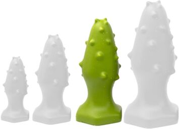 Plug silicone Monster Spike L 14 x 5.5cm Vert