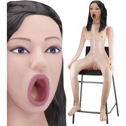 Poupée gonflable assise suceuse vibrante Clémence