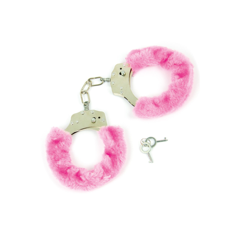 Menottes fourrure rose