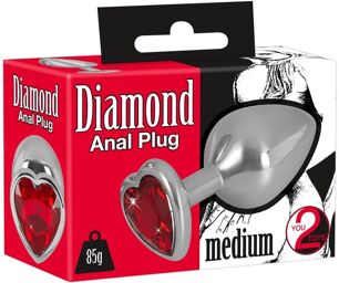 Diamond Anal Plug Coeur 8,2 cm