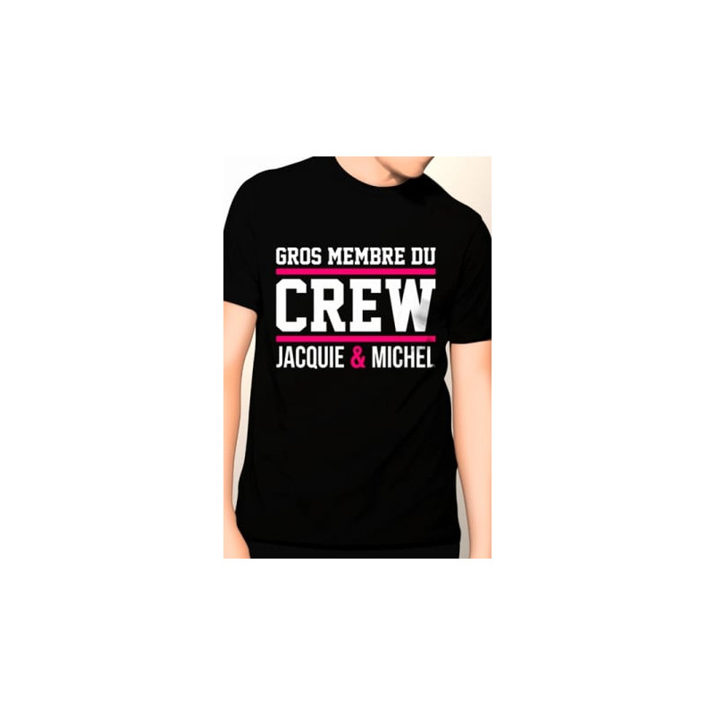 T-shirt Jacquie et Michel Gros membre - noir
