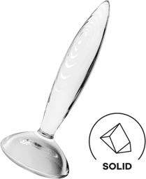 Gode anal en verre borosilicaté massif transparent Sparkling Crystal