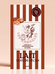 Tablette Aphrodisiaque Chocolat au Lait Noix de Pécan - 100g