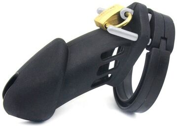 Cage de chasteté Silicone Bran 9 x 3cm Noire