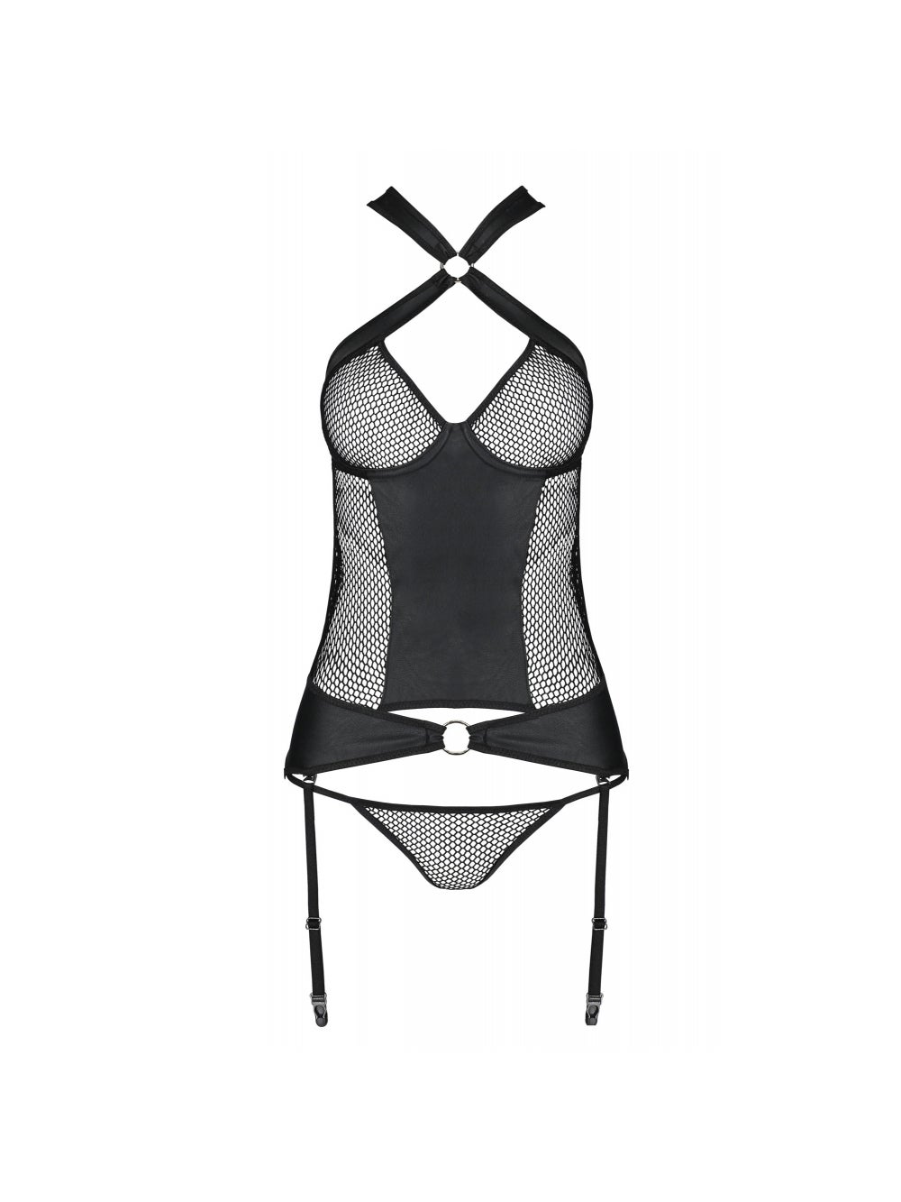 Guêpière Amanda Leather Collection Noire