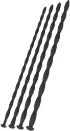Lot de 4 Tiges d'urètre Advanced Dilator 30 cm - Diamètre 7 à 10mm